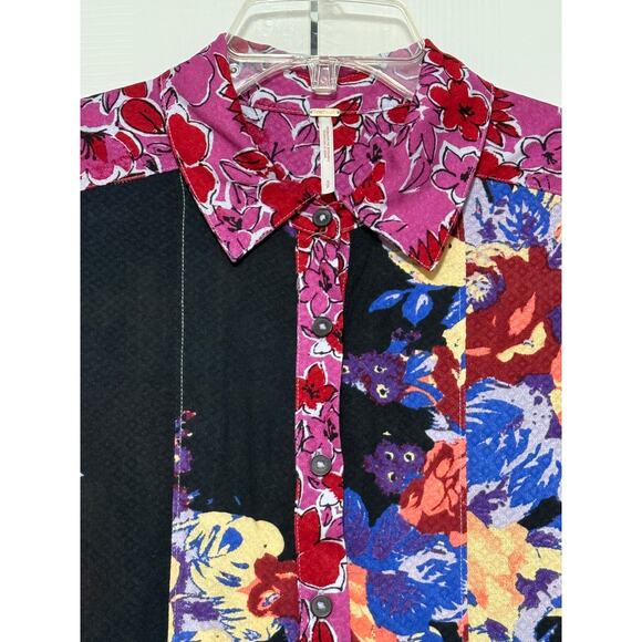Free People Brunch a Bunch Floral Tunic/Blouse S - Picture 3 of 6